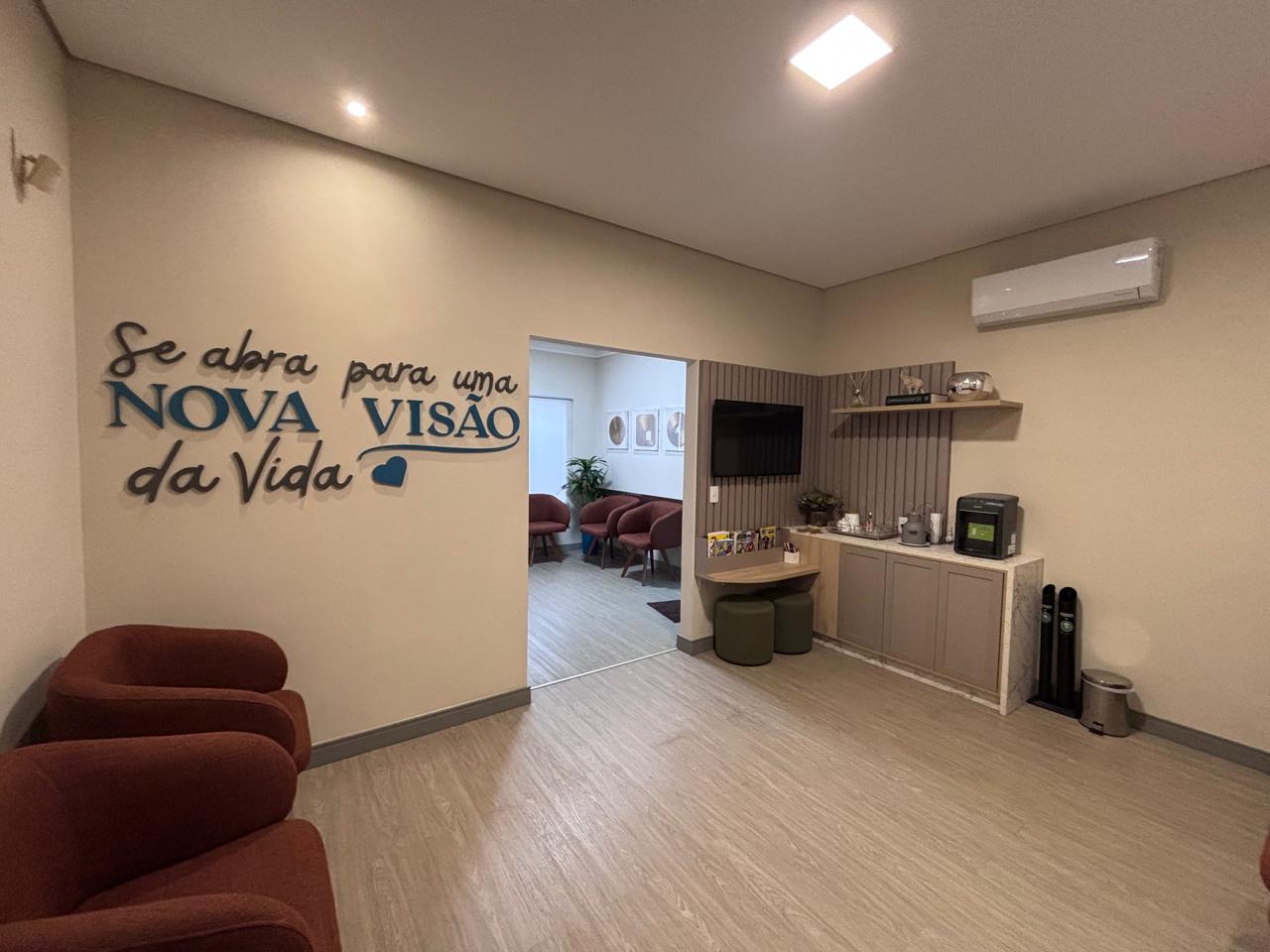 Copa e espaço de conforto do Instituto da Visão